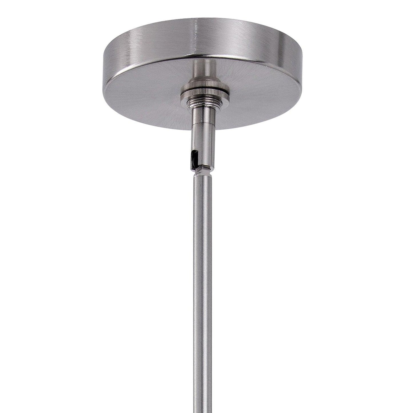 Kara Farmhouse 1-Light Textured Glass Nickel Island Pendant Light